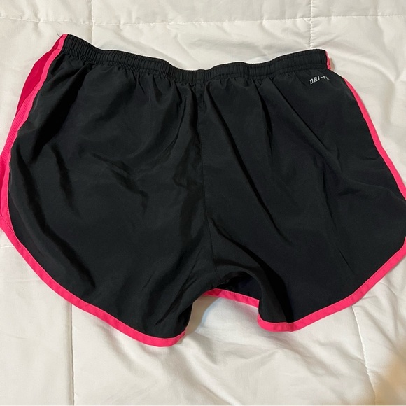 Nike Dri-fit womens black/pink sports athletic running shorts lined size L - Picture 8 of 8